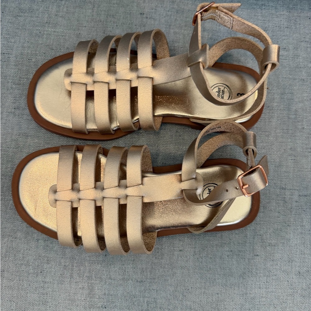 Wonder Nation Kids Rose Gold Strappy Sandals